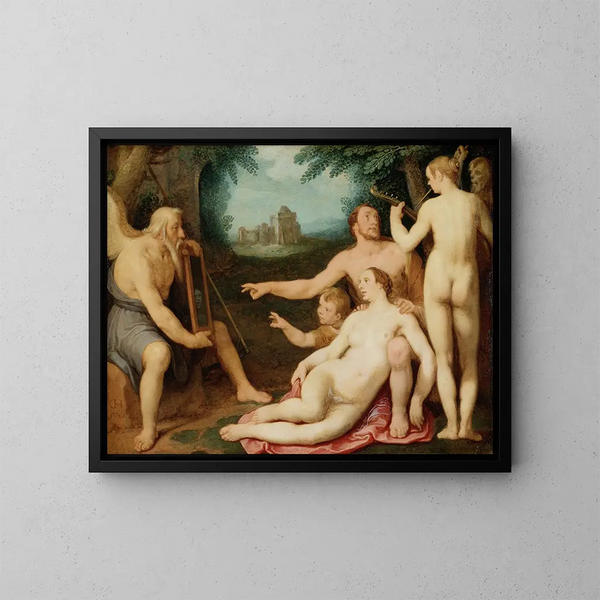 Le Miroir du Temps - Cornelis Cornelisz van Haarlem — indrammet kunstværk på væggen