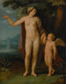 Vénus og Cupidon i et landskab - Cornelis Cornelisz van Haarlem — visning af kunstværket