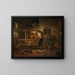 Atelier des tisserands - Cornelis Gerritsz Decker — indrammet kunstværk på væggen