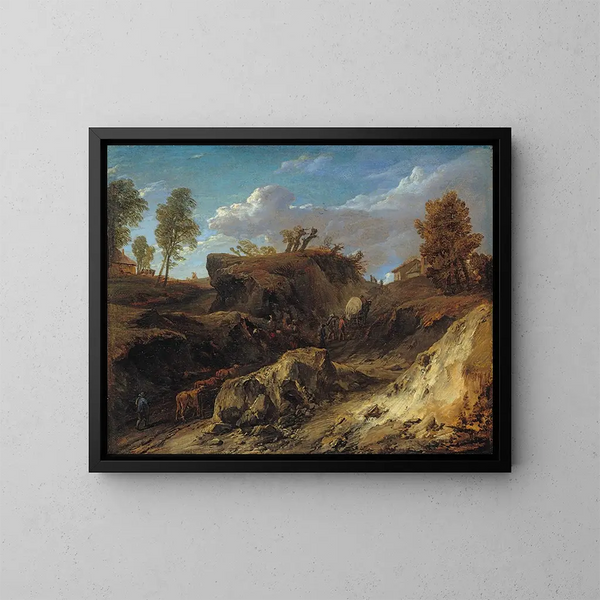 Le chemin creux - Cornelis Huysmans — indrammet kunstværk på væggen