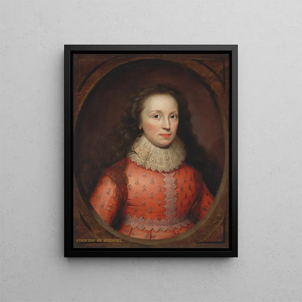 Martha Temple Lady Penyston - Cornelis Jonson van Ceulen — indrammet kunstværk på væggen