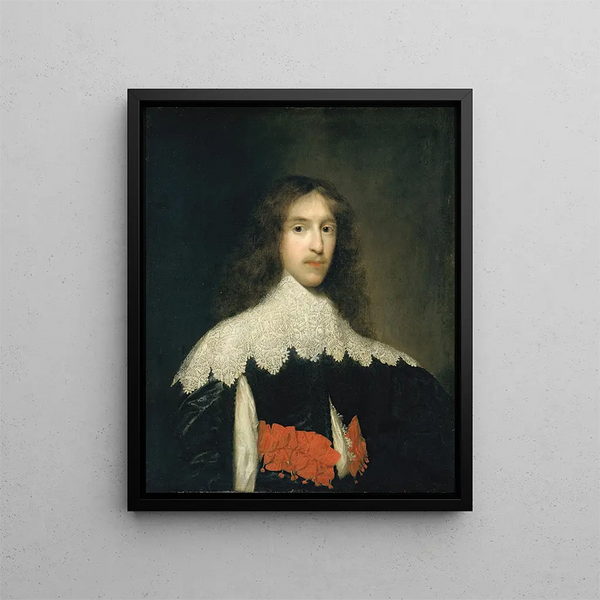 Portrait af en gentleman - Cornelis Jonson van Ceulen — indrammet kunstværk på væggen