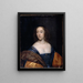 Portrait af en dame i blå - Cornelis Jonson van Ceulen — indrammet kunstværk på væggen