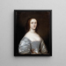 Portrait af en dame i hvid - Cornelis Jonson van Ceulen — indrammet kunstværk på væggen