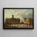 Le Palais Royal og den Nieuwe Kerk sur le Dam i Amsterdam - Cornelis Springer — indrammet kunstværk på væggen
