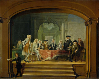 Cornelis Troost - Regents of the Aalmoezeniersweeshuis Orphanage in Amsterdam 1729.webp