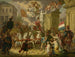 Allegori af den triumferende procession af prinsen af Orange, den kommende konge Willem II, som Waterloo-helt 1815 - Cornelis Van Cuylenburgh II — visning af kunstværket