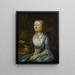 Portrait af Eva Goudriaande Veer - Cornelis Van Cuylenburgh II — indrammet kunstværk på væggen