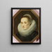 Portrait af Margarita de Vos - Cornelis de Vos — indrammet kunstværk på væggen