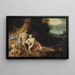 Vénus og Adonis - Cornelis van Haarlem — indrammet kunstværk på væggen