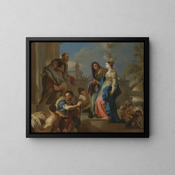 La Visitation - Corrado Giaquinto — indrammet kunstværk på væggen