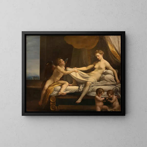 Danaé - Correggio — indrammet kunstværk på væggen
