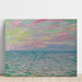 Reproduktion af maleriet af solnedgang ved Pourville, fuld hav - Claude Monet
