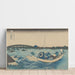 Reproduktion af maleriet Coucher de soleil over Ryōgoku-broen set fra Ommaya-stranden [Edo] - Katsushika Hokusai