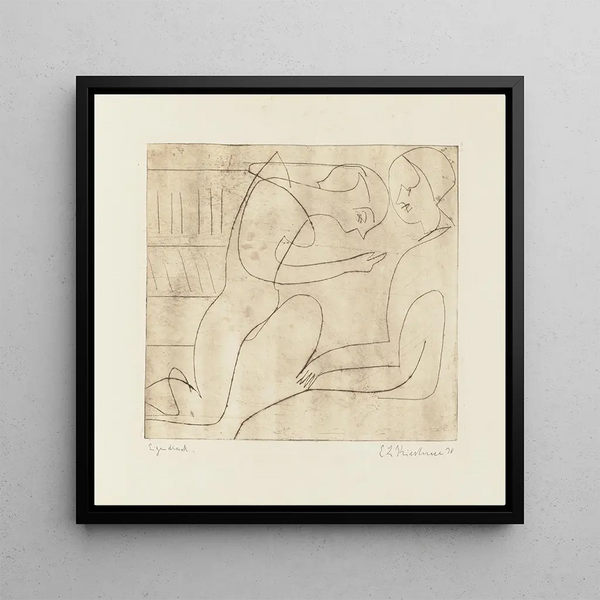 Couple dans la bibliothèque - Ernst Ludwig Kirchner