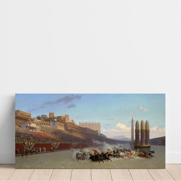 Reproduktion af maleriet af Kurs af vogn - Jean-Léon Gérôme