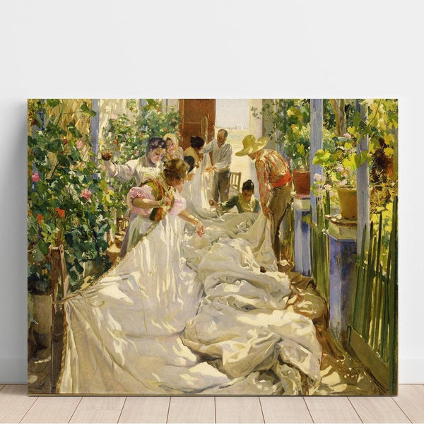 Reproduktion af maleriet Cousant la voile - Joaquín Sorolla