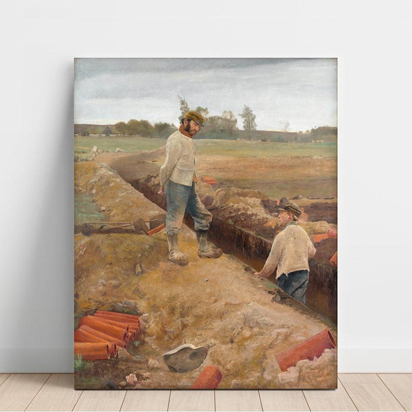 Reproduktion af maleriet af Drænergravere - Laurits Andersen Ring