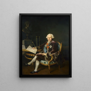 Le Marquis d'Ossun - César Van Loo — indrammet kunstværk på væggen