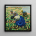 Tulipanplukkere maleri - Harold Harvey — indrammet kunstværk på væggen