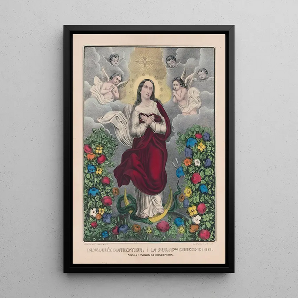 Immaculée Conception - Currier & Ives — indrammet kunstværk på væggen