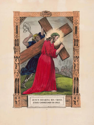 Currier Ives - Jesus bearing his cross.webp