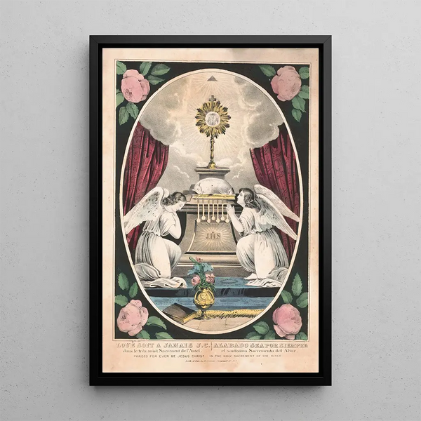 Reproduktion af maleriet Loué være for evigt Jesus Kristus - Currier & Ives