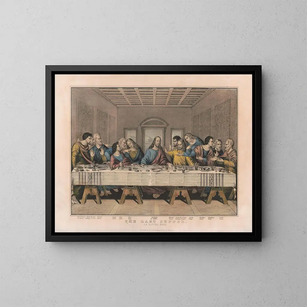La dernière cène - Currier & Ives — indrammet kunstværk på væggen