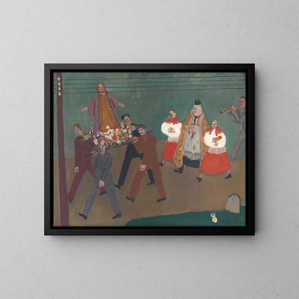 Procession - Cyprian Majernik — indrammet kunstværk på væggen