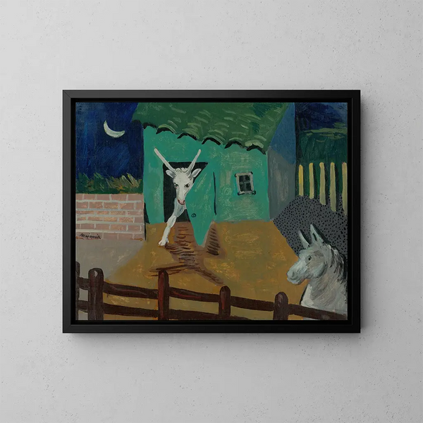Courtyard - Cyprian Majernik — indrammet kunstværk på væggen