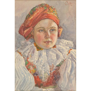 Cyril Mandel - Head of a Moravian Girl.webp