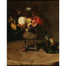 Reproduktion af maleriet Dahlias og Kapucæer ved den Sølvurne - Jacques-Émile Blanche