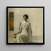 Dame med en Maske - Thomas Wilmer Dewing — indrammet kunstværk på væggen