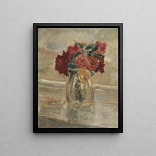 Roses dans un vase - Dame Ethel Walker — indrammet kunstværk på væggen