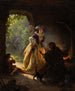 Spåkvinde for held og lykke gitano - Daniel Maclise — visning af kunstværket