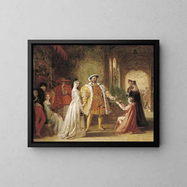 La première rencontre d'Henri VIII avec Anne Boleyn - Daniel Maclise — indrammet kunstværk på væggen