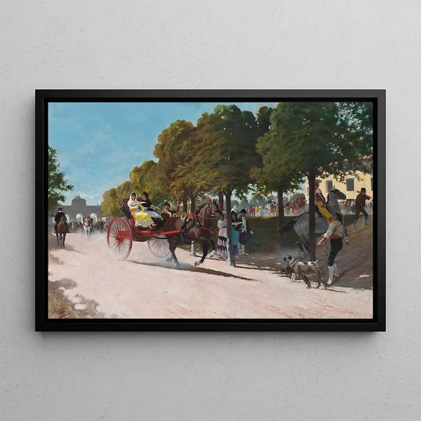 Daniel Perea y Rojas - Arriving at the Plaza de Toros before the gate of Alcala Madrid.webp