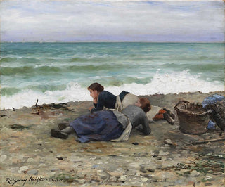 Marée haute à Étretat - Daniel Ridgway Knight — visning af kunstværket