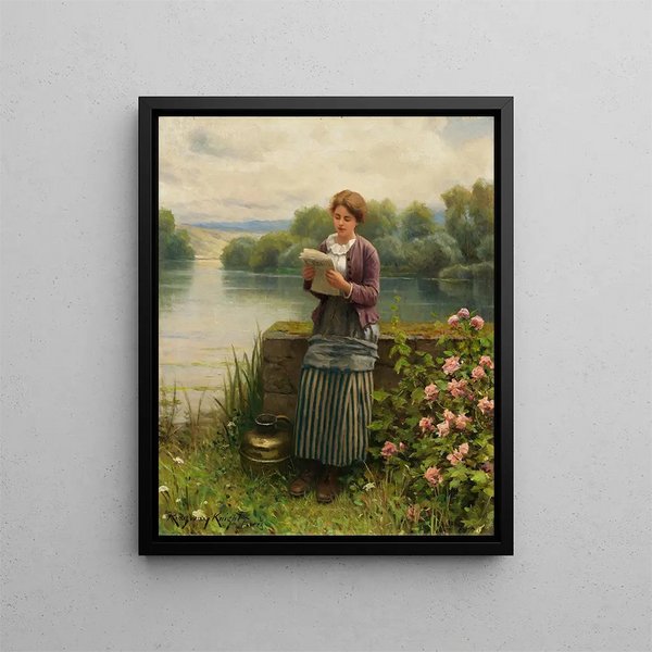 Nouvelles interessante - Daniel Ridgway Knight — indrammet kunstværk på væggen