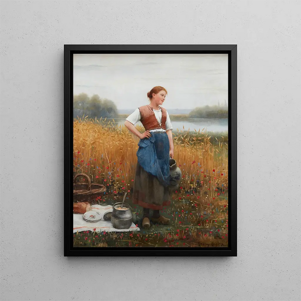 Pause de midi - Daniel Ridgway Knight — indrammet kunstværk på væggen