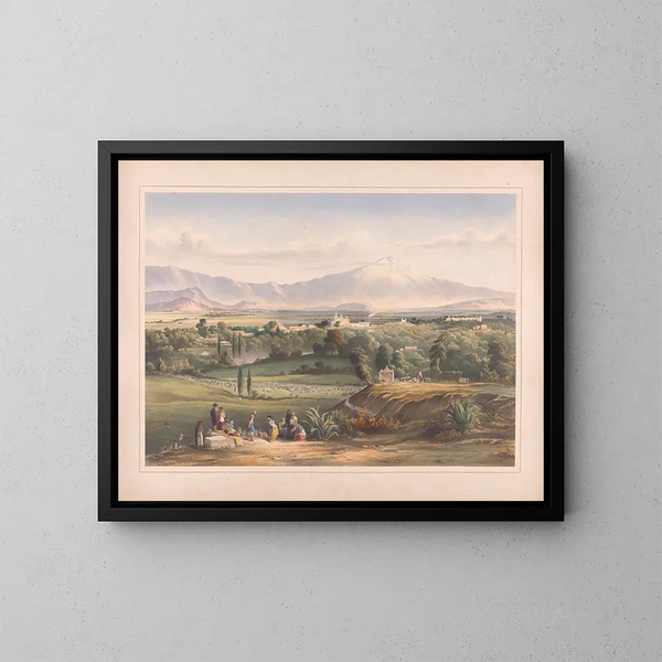Vues d'Égerton au Mexique, Pl. 12 - Daniel Thomas Egerton — indrammet kunstværk på væggen