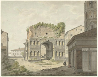 L'arc de Janus quadrifons og en del af S Giorgio in Velabro i Rom - Daniël Dupré | Reproduction — visning af kunstværket