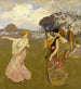 Danse de printemps - Arthur F Mathews — visning af kunstværket