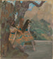 Reproduktion af maleriet Balletdansere bag scenen - Edgar Degas