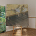 Reproduktion af maleriet Dansere ved stangen - Edgar Degas