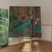 Reproduktion af maleriet af Dansepiger, roser og grønne - Edgar Degas
