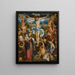 La Crucifixion - École du Danube — indrammet kunstværk på væggen