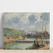 Reproduktion af maleriet Darse de Pêche og Bassin Duquesne, Dieppe - Camille Pissarro