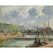 Reproduktion af maleriet Darse de Pêche og Bassin Duquesne, Dieppe - Camille Pissarro