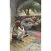 Reproduktion af maleriet James Tissot maleri af David, der spiller harpe foran Saul